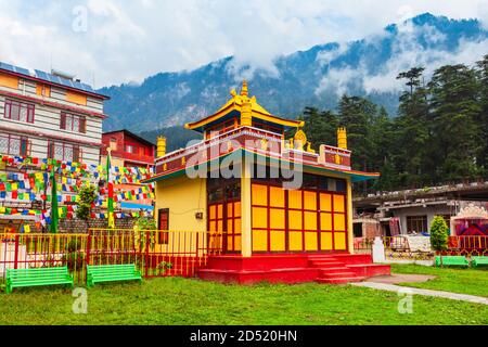 Buddhist Monastery and Temple in Manali town, Himachal Pradesh state of India Stock Photo