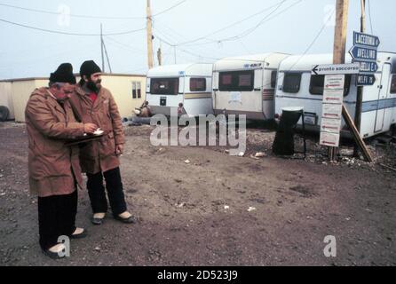 - terremoto in Irpinia (novembre 1980)....- earthquake in Irpinia (November 1980).. Stock Photo