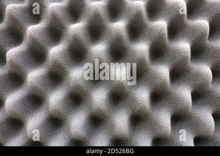 Black soundproof wall with acoustic dampening foam. Soundproof room in  professional sound recording studio Stock Photo - Alamy