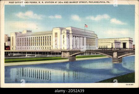 Philadelphia Pennsylvania, Post Office, Penna, R.R. Station | usage worldwide Stock Photo