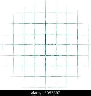 Abstract geometric circle element structure made of small line parts. Colorful circle of line grid, mesh, grating and lattice. Green circle vector ill Stock Vector