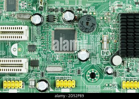 part of an electronic circuit board, detail Stock Photo