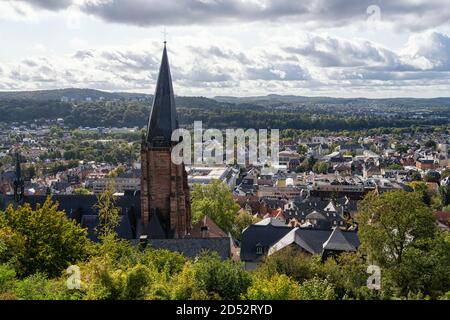 View over the city of Marburg Stock Photo