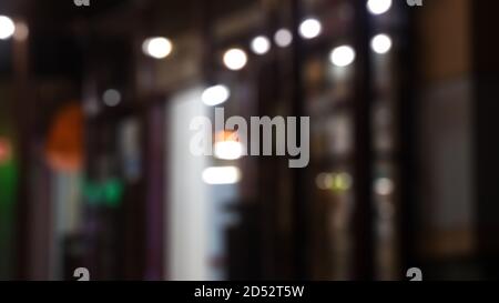 Abstract bokeh background of Christmas light, City night light blur bokeh defocused background Stock Photo