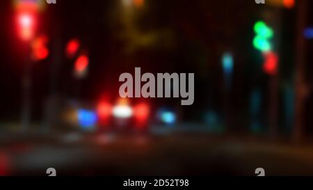 Abstract bokeh background of Christmas light, City night light blur bokeh defocused background Stock Photo