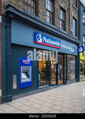 Nationwide Building Society Branch Office in Norwich UK. Nationwide is the UK's largest building society focussing on savings and home ownership loans. Stock Photo