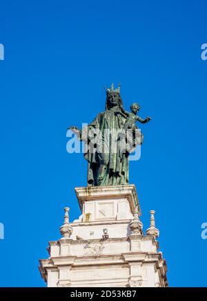 Virgin Mary Statue, Nuestra Senora del Carmen Church, Centro Habana, Havana, La Habana Province, Cuba Stock Photo