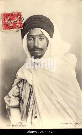Arabe du Sud, Portrait eines jungen Mannes mit Turban, Araber, Maghreb | usage worldwide Stock Photo