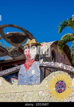 House of Fuster, detailed view, Fusterlandia, Jaimanitas Neighbourhood, Playa District, Havana, La Habana Province, Cuba Stock Photo