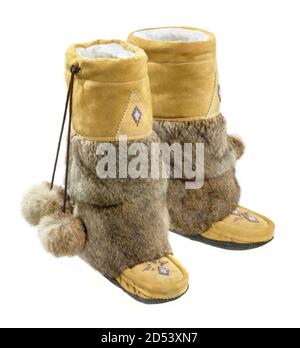 Boots with 2025 fur balls