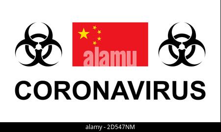 Coronavirus in China. 2019-nCov icon novel coronavirus vector concept isolated on white background . Stock Vector