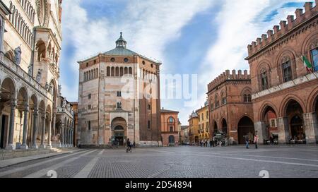 Plaza of the Cathedral, Cremona - Italy Stock Photo