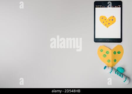 craft ideas and technology with white background Stock Photo