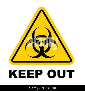 Biohazard keep out modern website icon isolated on white background. Design for mobile app and ui . Stock Vector