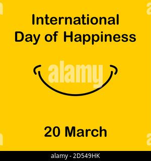 international day of happiness, happiness day template, world happiness day logo vector Stock Vector