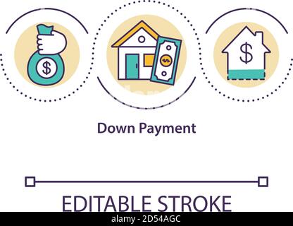 Down payment concept icon Stock Vector
