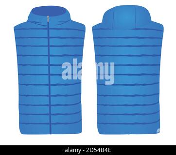 Blue vest with cap. vector illustration Stock Vector