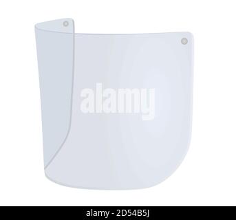 Plastic visor protection. vector illustration Stock Vector
