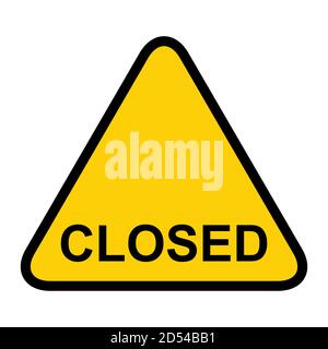 Closed the door icon isolated on white background. Market notice symbol . Stock Vector