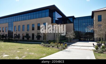 Baton Rouge, Louisiana, USA - 2020: Exterior view of Patrick F. Taylor Hall, the LSU  College of Engineering building (named CEBA until 2007). Stock Photo