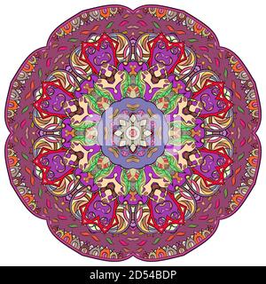 Mandala, tracery wheel mehndi design Stock Vector