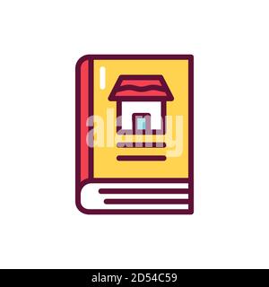 Household book color line icon. Vector illustration Stock Vector