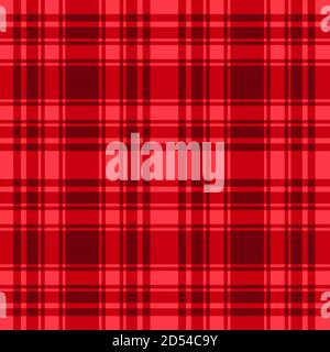 Red cage seamless pattern background. Vector checkered abstract backdrop. Trend Christmas and New Year surface print texture Stock Vector