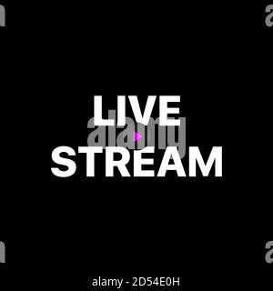Live Stream Lower Third With Play Icon Stock Vector