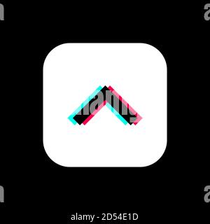 TikTok Swipe Icon. Duotone Swipe Button. Social Media Vector Illustration On Black Background Stock Vector
