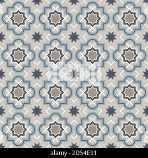 Tangled modern pattern, based on traditional oriental arabic geometric repeat patterns. Seamless vector background. Plain neutral natural colors - eas Stock Vector