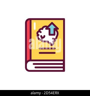Self development book color line icon. Vector illustration Stock Vector
