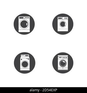 WASHING MACHINE logo and symbol vector Stock Vector