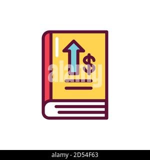 Real estate book color line icon. Vector illustration Stock Vector