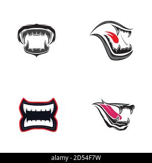 Mouth angry logo and symbol vector Stock Vector