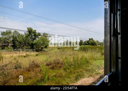 Beautiful photo of Ayutthaya train station taken in thailand Stock Photo