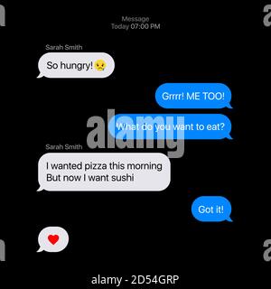 iMessage Interface. Texting Bubbles. iPhone Mockup. Texting Interface ...