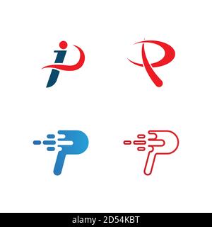 P logo and symbol vector template design Stock Vector