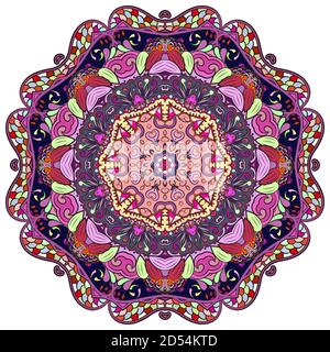 Mandala, tracery wheel mehndi design Stock Vector