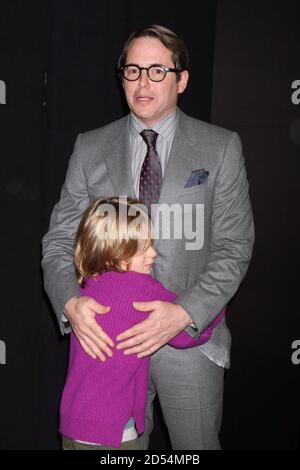 Matthew Broderick and son James Wilke Broderick attend the world premiere of Universal Pictures and Imagine Entertainment's 'Tower Heist' at The Ziegfeld Theatre in New York City on October 24, 2011.  Photo Credit: Henry McGee/MediaPunch Stock Photo