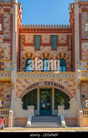 Building of the Vichy Catalan Spa, Caldes de Malavella Catalonia, Europe Stock Photo