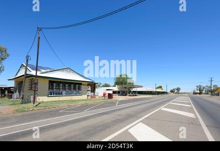 Camooweal main street is the Barkly Highway, Queensland, QLD, Australia Stock Photo