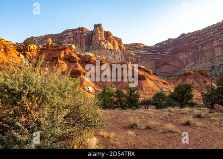 Captol Reef National Park at Sunrise Stock Photo