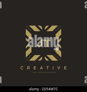 initial letter luxury ornament monogram logo template vector Stock Vector