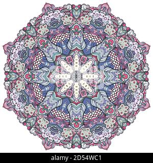 Mandala, tracery wheel mehndi design Stock Vector