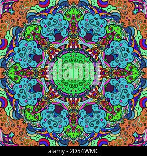 Seamless tracery tile mehndi design Stock Vector