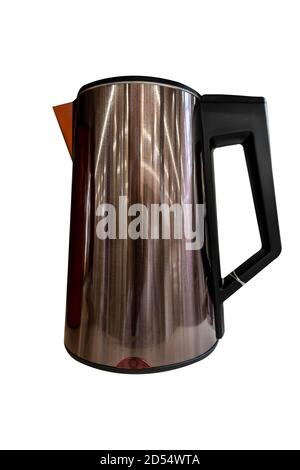 Isolated on white background electric kettle Stock Photo