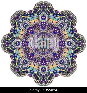 Mandala, tracery wheel mehndi design