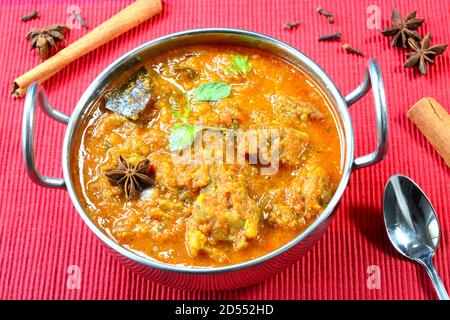 Rogan josh is famous Indian mutton goat curry dish Stock Photo