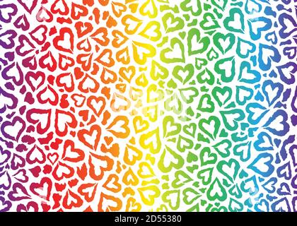 Leopard skin pattern design. Abstract love shape leopard print vector illustration background. Wildlife fur skin design illustration for print, web, h Stock Vector
