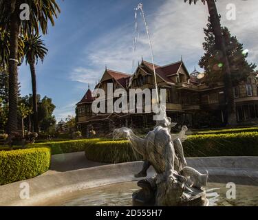 Exterior Photos of the Winchester House in San Jose California. One of the most famous Haunted Houses in the world Stock Photo